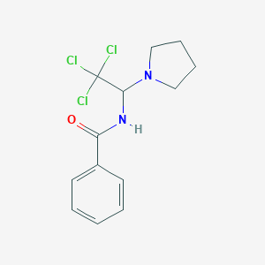 molecular formula C13H15Cl3N2O B401298 N-(2,2,2-trichloro-1-pyrrolidin-1-ylethyl)benzamide 