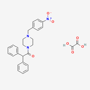 molecular formula C27H27N3O7 B4012980 1-(diphenylacetyl)-4-(4-nitrobenzyl)piperazine oxalate 