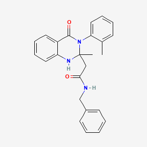 N-benzyl-2-[2-methyl-3-(2-methylphenyl)-4-oxo-1,2,3,4-tetrahydro-2-quinazolinyl]acetamide