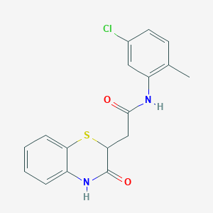 molecular formula C17H15ClN2O2S B4012996 N-(5-chloro-2-methylphenyl)-2-(3-oxo-3,4-dihydro-2H-1,4-benzothiazin-2-yl)acetamide 