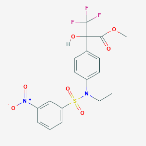 methyl 2-(4-{ethyl[(3-nitrophenyl)sulfonyl]amino}phenyl)-3,3,3-trifluoro-2-hydroxypropanoate