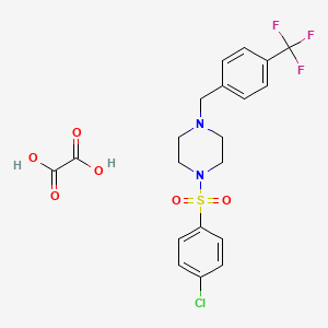 molecular formula C20H20ClF3N2O6S B4013012 1-[(4-chlorophenyl)sulfonyl]-4-[4-(trifluoromethyl)benzyl]piperazine oxalate 