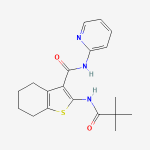 2-[(2,2-dimethylpropanoyl)amino]-N-2-pyridinyl-4,5,6,7-tetrahydro-1-benzothiophene-3-carboxamide