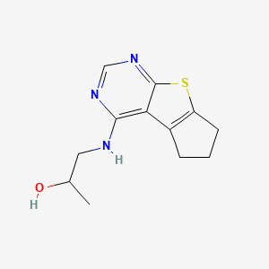 molecular formula C12H15N3OS B4013029 1-(6,7-dihydro-5H-cyclopenta[4,5]thieno[2,3-d]pyrimidin-4-ylamino)-2-propanol 
