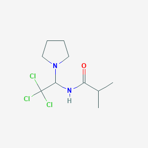 2-methyl-N-(2,2,2-trichloro-1-pyrrolidin-1-ylethyl)propanamide