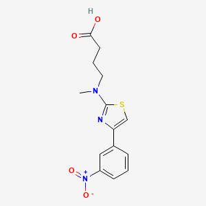 molecular formula C14H15N3O4S B4013031 4-{methyl[4-(3-nitrophenyl)-1,3-thiazol-2-yl]amino}butanoic acid 