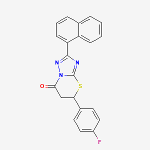 molecular formula C21H14FN3OS B4013043 5-(4-fluorophenyl)-2-(1-naphthyl)-5,6-dihydro-7H-[1,2,4]triazolo[5,1-b][1,3]thiazin-7-one 