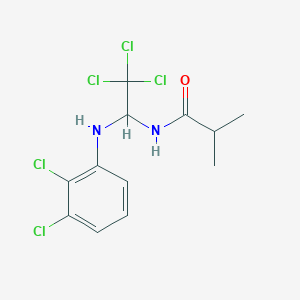 molecular formula C12H13Cl5N2O B401306 2-methyl-N-[2,2,2-trichloro-1-(2,3-dichloroanilino)ethyl]propanamide 