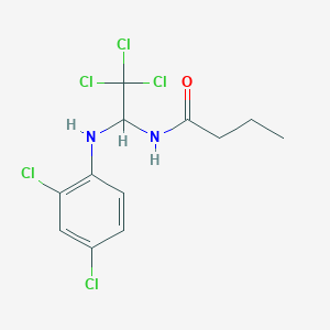 molecular formula C12H13Cl5N2O B401308 N-[2,2,2-trichloro-1-(2,4-dichloroanilino)ethyl]butanamide 