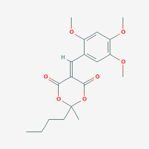 molecular formula C19H24O7 B4013087 2-butyl-2-methyl-5-(2,4,5-trimethoxybenzylidene)-1,3-dioxane-4,6-dione 