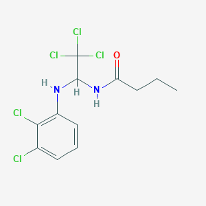 molecular formula C12H13Cl5N2O B401309 N-[2,2,2-trichloro-1-(2,3-dichloroanilino)ethyl]butanamide 