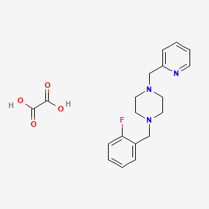 molecular formula C19H22FN3O4 B4013100 1-(2-fluorobenzyl)-4-(2-pyridinylmethyl)piperazine oxalate 