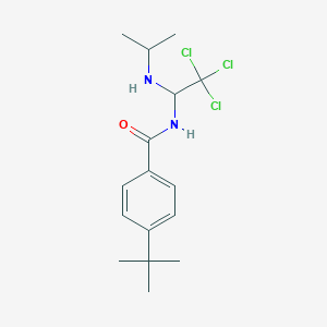 molecular formula C16H23Cl3N2O B401312 4-tert-butyl-N-[2,2,2-trichloro-1-(isopropylamino)ethyl]benzamide 