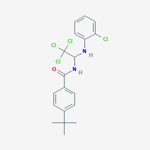 molecular formula C19H20Cl4N2O B401313 4-tert-butyl-N-[2,2,2-trichloro-1-(2-chloroanilino)ethyl]benzamide 