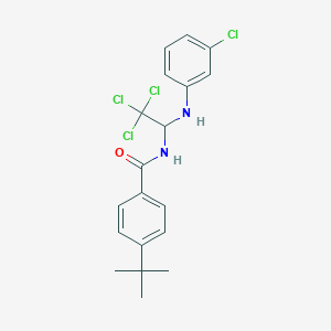 molecular formula C19H20Cl4N2O B401316 4-tert-butyl-N-[2,2,2-trichloro-1-(3-chloroanilino)ethyl]benzamide 