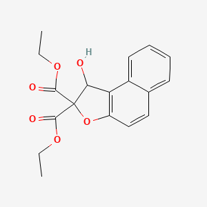 molecular formula C18H18O6 B4013190 diethyl 1-hydroxynaphtho[2,1-b]furan-2,2(1H)-dicarboxylate 