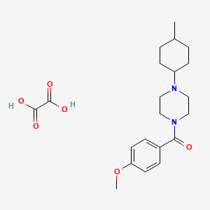 molecular formula C21H30N2O6 B4013198 1-(4-methoxybenzoyl)-4-(4-methylcyclohexyl)piperazine oxalate 