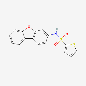 molecular formula C16H11NO3S2 B4013206 N-dibenzo[b,d]furan-3-yl-2-thiophenesulfonamide 