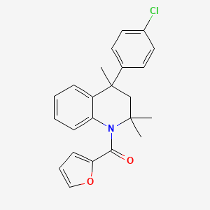 4-(4-chlorophenyl)-1-(2-furoyl)-2,2,4-trimethyl-1,2,3,4-tetrahydroquinoline