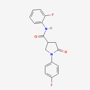 N-(2-fluorophenyl)-1-(4-fluorophenyl)-5-oxo-3-pyrrolidinecarboxamide