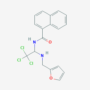 molecular formula C18H15Cl3N2O2 B401322 N-{2,2,2-trichloro-1-[(2-furylmethyl)amino]ethyl}-1-naphthamide 