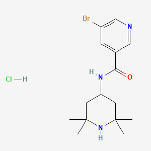 molecular formula C15H23BrClN3O B4013238 5-bromo-N-(2,2,6,6-tetramethyl-4-piperidinyl)nicotinamide hydrochloride 