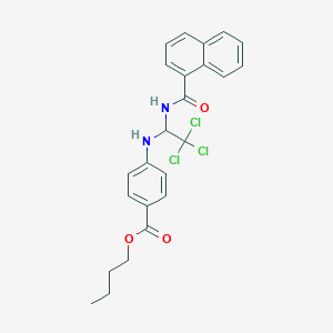 molecular formula C24H23Cl3N2O3 B401325 Butyl 4-{[2,2,2-trichloro-1-(1-naphthoylamino)ethyl]amino}benzoate 