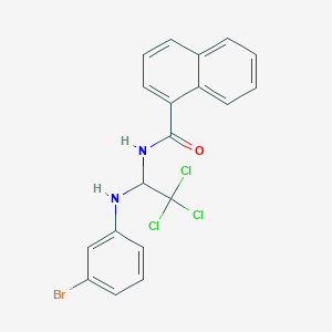 molecular formula C19H14BrCl3N2O B401329 N-[1-(3-bromoanilino)-2,2,2-trichloroethyl]-1-naphthamide 