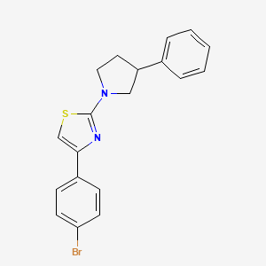 4-(4-bromophenyl)-2-(3-phenyl-1-pyrrolidinyl)-1,3-thiazole