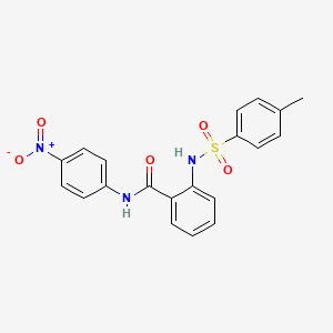 molecular formula C20H17N3O5S B4013331 2-[(4-methylphenyl)sulfonylamino]-N-(4-nitrophenyl)benzamide 