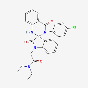 2-[3'-(4-chlorophenyl)-2,4'-dioxo-3',4'-dihydro-1'H-spiro[indole-3,2'-quinazolin]-1(2H)-yl]-N,N-diethylacetamide