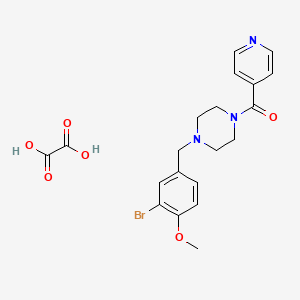 molecular formula C20H22BrN3O6 B4013347 1-(3-bromo-4-methoxybenzyl)-4-isonicotinoylpiperazine oxalate 