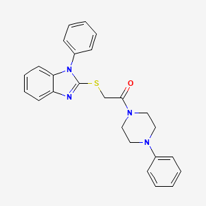 2-{[2-oxo-2-(4-phenyl-1-piperazinyl)ethyl]thio}-1-phenyl-1H-benzimidazole