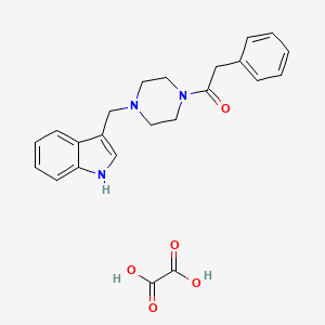 molecular formula C23H25N3O5 B4013378 3-{[4-(phenylacetyl)-1-piperazinyl]methyl}-1H-indole oxalate 