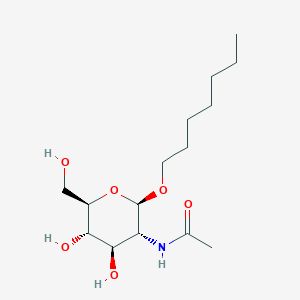 molecular formula C15H29NO6 B040134 Heptyl 2-acetamido-2-deoxy-beta-D-glucopyranoside CAS No. 115414-48-7
