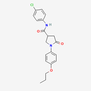 N-(4-chlorophenyl)-5-oxo-1-(4-propoxyphenyl)-3-pyrrolidinecarboxamide