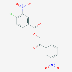 2-(3-Nitrophenyl)-2-oxoethyl 4-chloro-3-nitrobenzoate