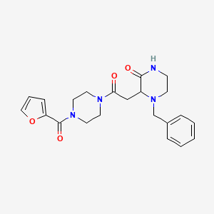 4-benzyl-3-{2-[4-(2-furoyl)-1-piperazinyl]-2-oxoethyl}-2-piperazinone