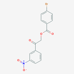 molecular formula C15H10BrNO5 B401345 [2-(3-Nitrophenyl)-2-oxoethyl] 4-bromobenzoate 