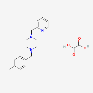 molecular formula C21H27N3O4 B4013459 1-(4-ethylbenzyl)-4-(2-pyridinylmethyl)piperazine oxalate 