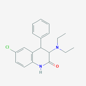 molecular formula C19H21ClN2O B4013471 6-chloro-3-(diethylamino)-4-phenyl-3,4-dihydro-2(1H)-quinolinone 