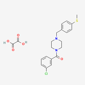 molecular formula C21H23ClN2O5S B4013479 1-(3-chlorobenzoyl)-4-[4-(methylthio)benzyl]piperazine oxalate 