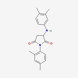 molecular formula C20H22N2O2 B4013485 1-(2,4-dimethylphenyl)-3-[(3,4-dimethylphenyl)amino]-2,5-pyrrolidinedione 