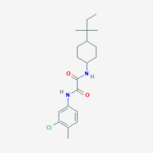 N-(3-chloro-4-methylphenyl)-N'-[4-(1,1-dimethylpropyl)cyclohexyl]ethanediamide