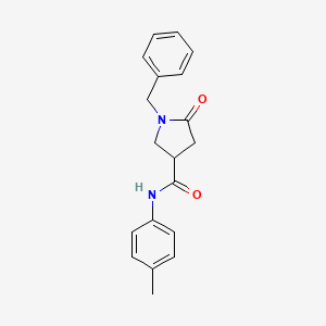 molecular formula C19H20N2O2 B4013522 1-benzyl-N-(4-methylphenyl)-5-oxo-3-pyrrolidinecarboxamide 