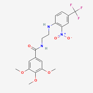 molecular formula C19H20F3N3O6 B4013530 3,4,5-trimethoxy-N-(2-{[2-nitro-4-(trifluoromethyl)phenyl]amino}ethyl)benzamide 