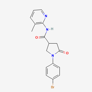 1-(4-bromophenyl)-N-(3-methyl-2-pyridinyl)-5-oxo-3-pyrrolidinecarboxamide