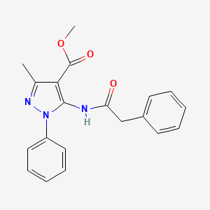 methyl 3-methyl-1-phenyl-5-[(phenylacetyl)amino]-1H-pyrazole-4-carboxylate