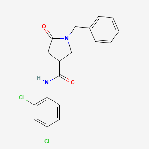 1-benzyl-N-(2,4-dichlorophenyl)-5-oxo-3-pyrrolidinecarboxamide