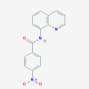 molecular formula C16H11N3O3 B401359 4-nitro-N-quinolin-8-ylbenzamide 